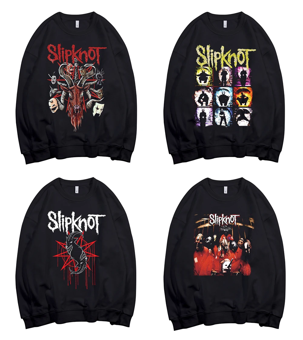 Todhoof Slipknot Альтернативная металлическая лента унисекс вырез лодочкой хлопковая толстовка Азиатский размер