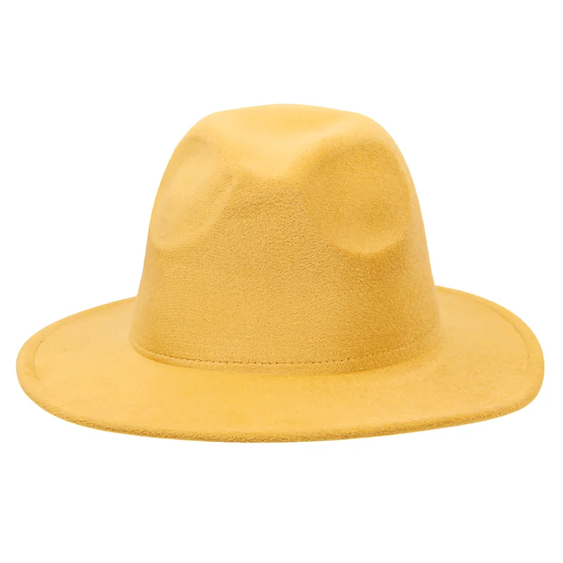 

Hats for Women Men Panama Cap Solid Classic Wide Brim Felt Hats Vintage Black White Red Wedding Formal Church Winter Women's Hat