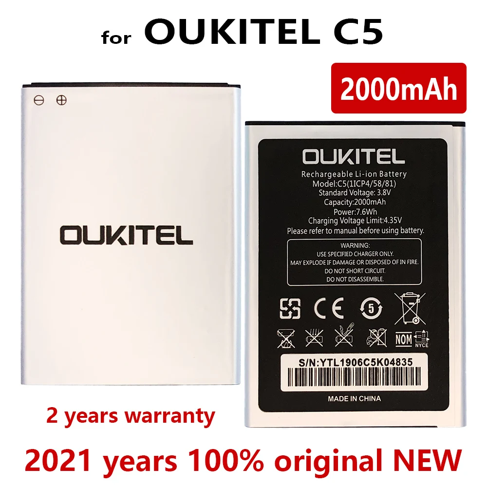 100% оригинальный сменный аккумулятор для OUKITEL C3 C5 PRO / C8 K4000 S68 U7 PRO/U7 Plus/U22 батареи Bateria