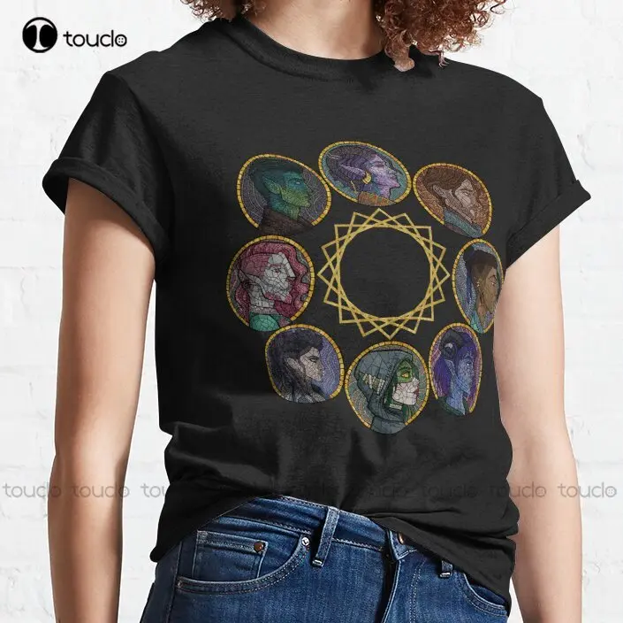 

New The Mighty Nein Classic T-Shirt 80S Shirt Cotton Tee S-3Xl Unisex