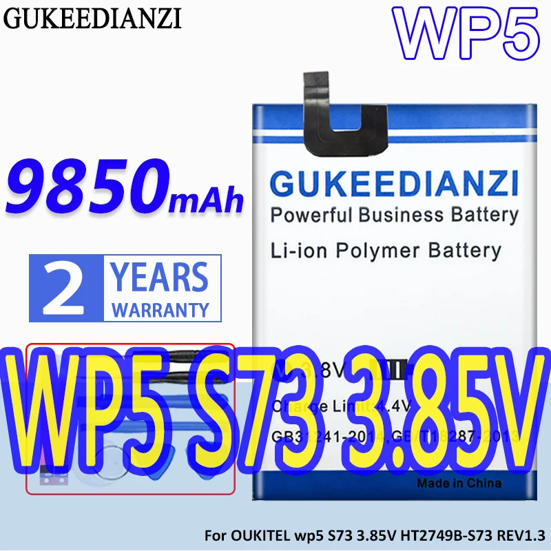 GUKEEDIANZI высокое Ёмкость Батарея WP5 9850 мАч для OUKITEL wp5 S73 3 85 V HT2749B-S73 REV1.3 wp 5 батерия |
