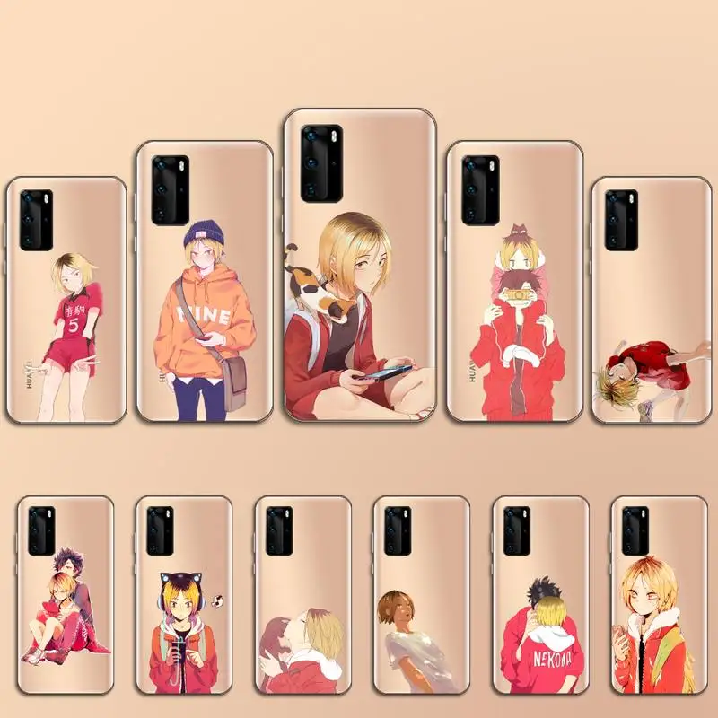 

Kenma Kozume of Haikyuu Phone Case Transparent for Huawei P20 P30 P40 lite pro P smart 2019 honor 8x 10i