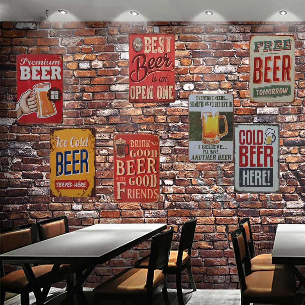 

American Diner Tin Sign Vintage Metal Signs Plaque Metal Vintage Pizza Wall Decor For Kitchen Cafe Bar Fast Food Metal Signs