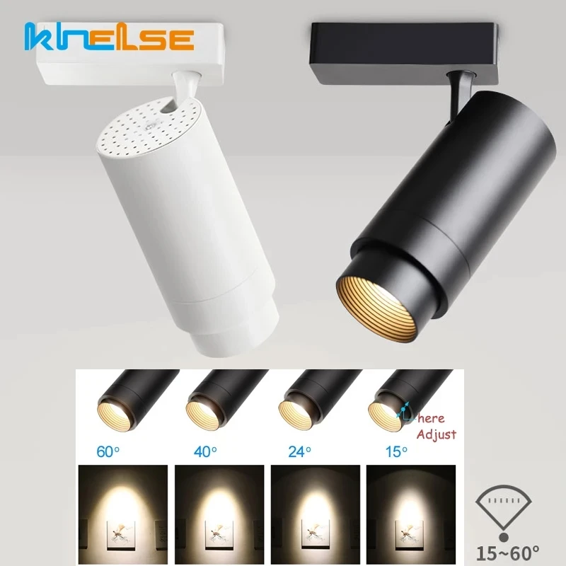 Регулируемые трековые огни с регулируемой яркостью освещение для трека угол