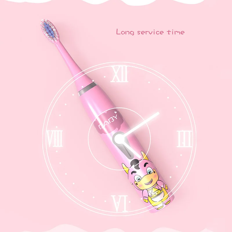 

Электрическая детская зубная щетка для чистки, ультразвуковая Водонепроницаемая мягкая Бытовая неперезаряжаемая автоматическая интеллек...