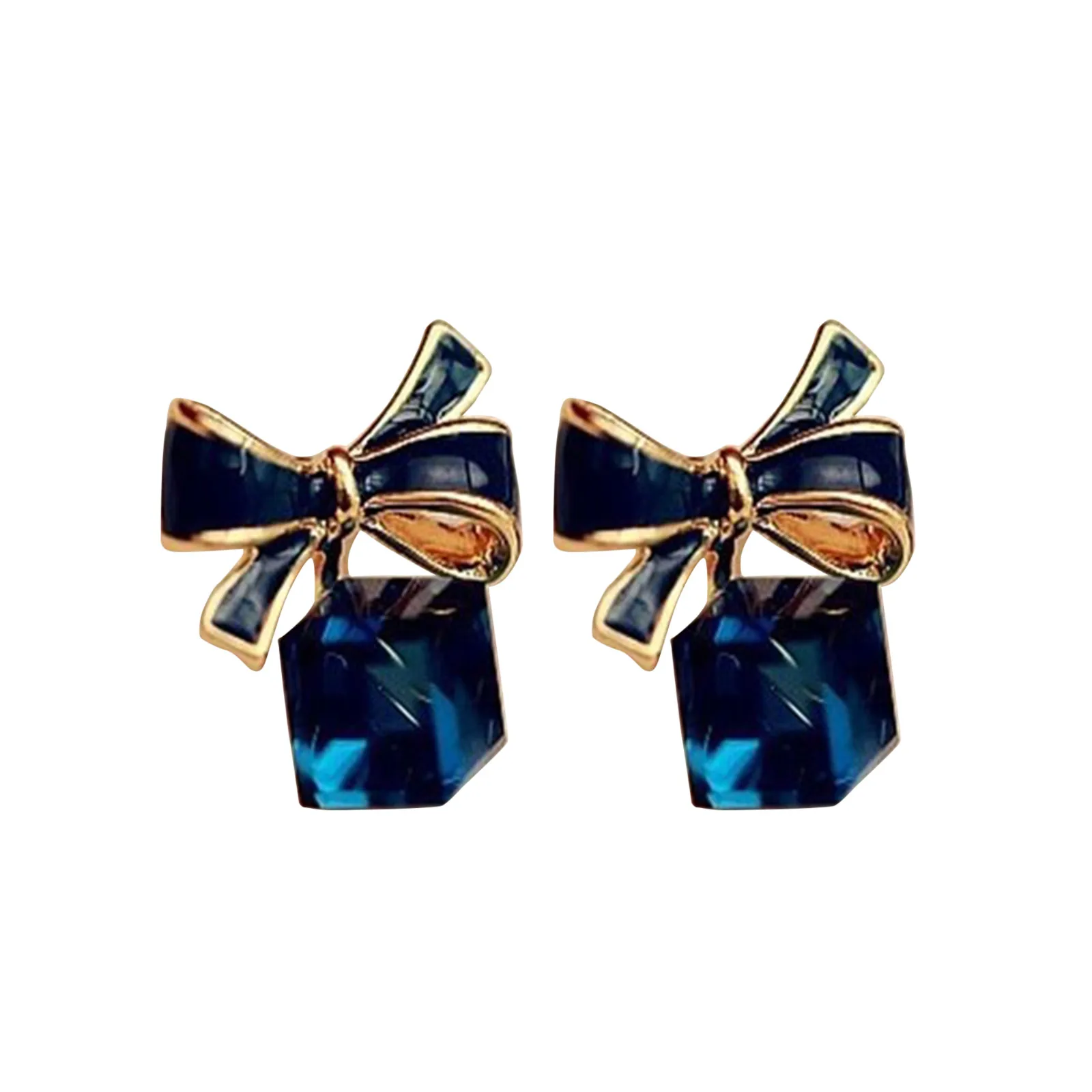 

Trendy Bow-knot Stud Earrings For Women Exquisite Crystal Zircon Earrings All-match Stud Earring For Women Party Jewelry Gifts