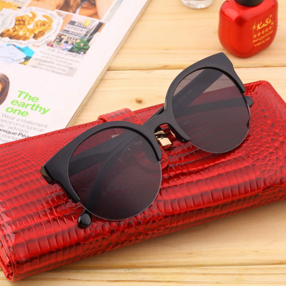 

Fashionable Unisex Classic Round Shape Circle Frame Semi-Rimless Sunglasses Eyewear Outdoor Men Women Sunglasses Unique