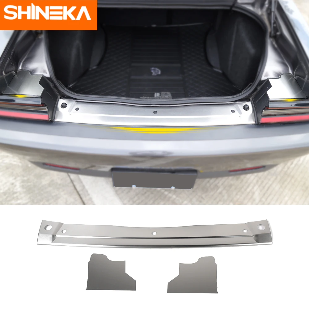 Rear Guard Plate For Dodge Challenger 2015+ Stainless Steel Car Trunk Trim Protector Cover | Автомобили и мотоциклы