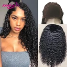 Парики из натуральных волос водной волны 4x4 HD, прозрачный парик на шнурке Али Queen, бразильские натуральные волосы, предварительно выщипанные волосы