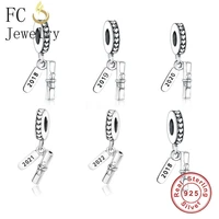 fc jewelry fit original pandora charm bracelet 925 silver ribbon book scroll letter kralen bead 2020 graduation crafts berloque