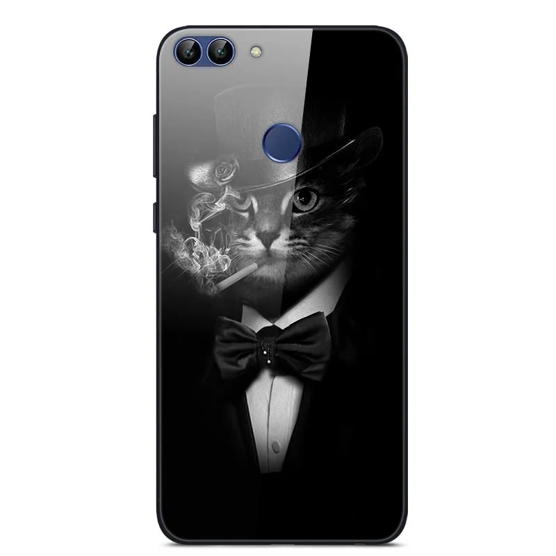 58 Для huawei P Smart Enjoy 7S чехол из закаленного стекла с изображением планеты космос, стеклянный чехол-накладка для huawei P Smart Coque Shell PSmart - Цвет: 58