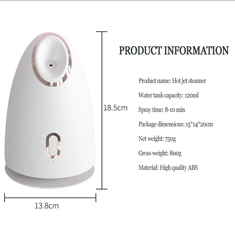 

LQRERIDE Nano Sprayer Face Facial Humidifier Steamed Face Hot Spray Steaming Machine Face Instrument Hydrating Artifact