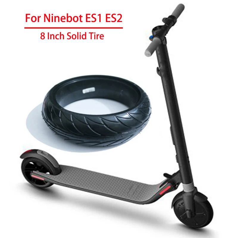 8X2.125 Front Rear Scooter Solid Tire Tyre Wheel For Ninebot ES1 ES2 Electric Scooter Kickscooter Skateboard Non-Pneum