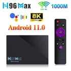 Приставка Смарт-ТВ h96 max rk3318, Android 11,0, 4K, Wi-Fi, BT