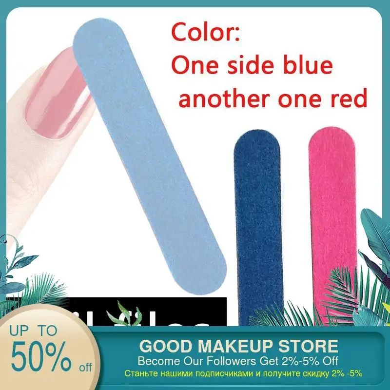 Двухсторонние пилки для ногтей буферная Полировка Для Тонкий полумесяц