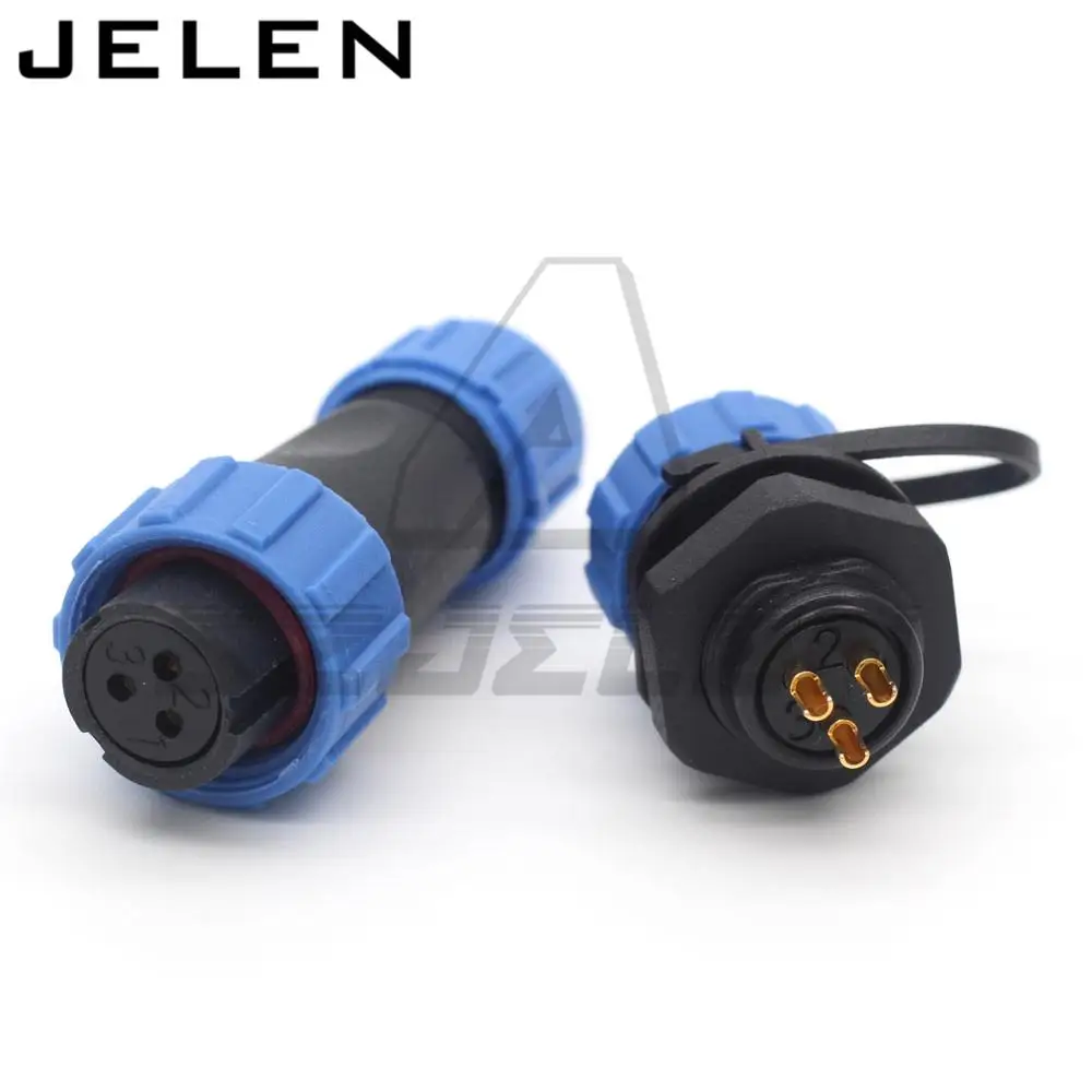 SP13 3-контактный водонепроницаемый Соединительный разъем IP68 светодиодный шнур