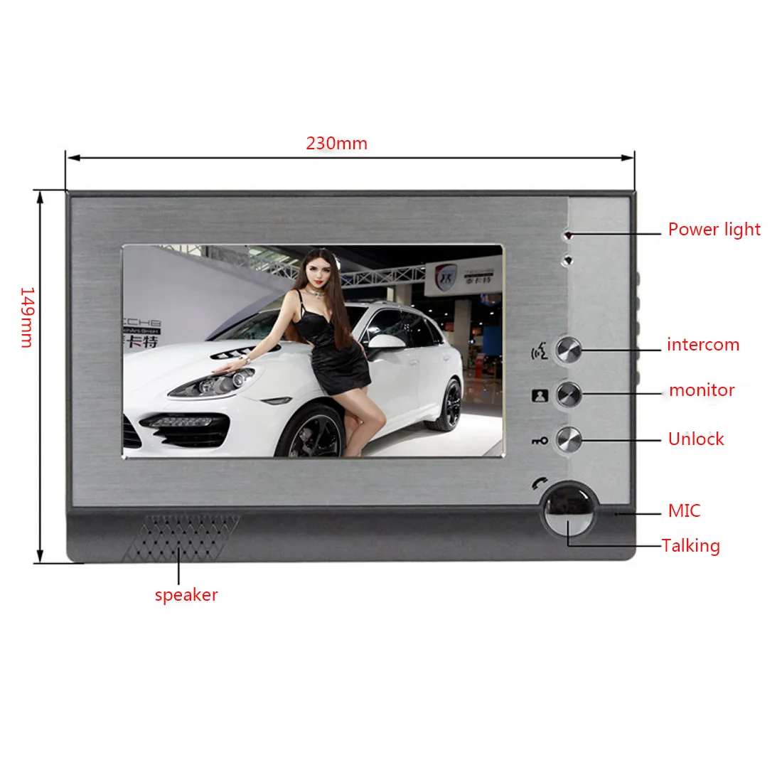 Визуальный домофон 7 &quotTFT lcd проводной видео система внутренний монитор 1000TVL