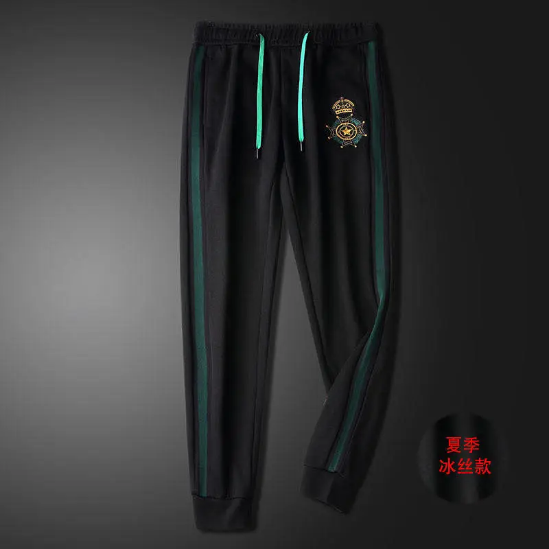 Новинка 2021 мужские легсветильник повседневные брюки на осень модные трикотажные