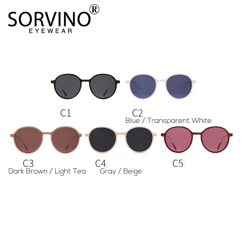 Мужские и женские Овальные Солнцезащитные очки SORVINO ретро дизайн лето 2020 высокое