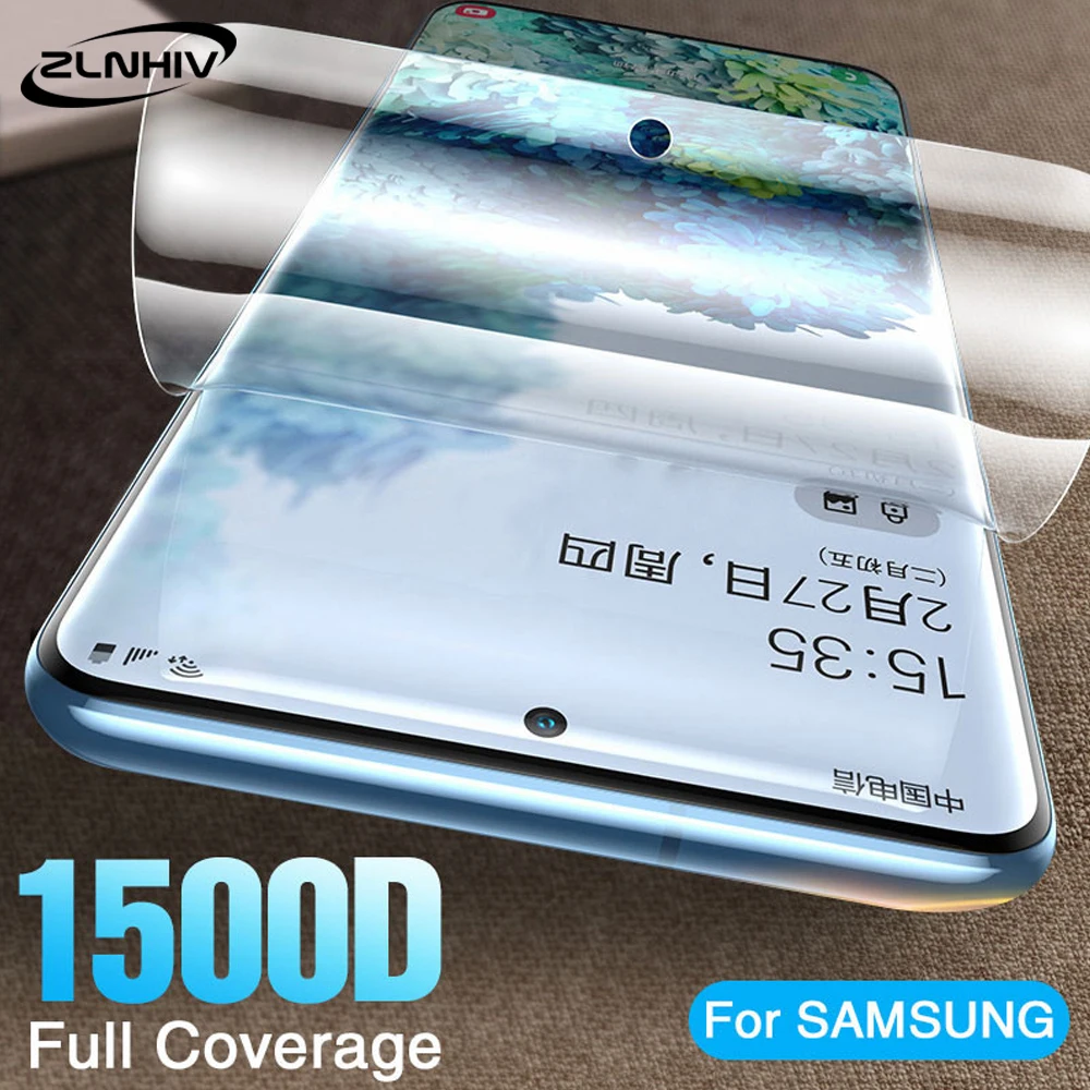 ZLNHIV полное покрытие для samsung galaxy s20 ultra s10e s10 lite s9 s8 plus s7 edge Гидрогелевая пленка не