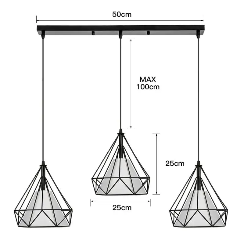 Винтажные подвесные светильники в стиле индастриал Современный Железный