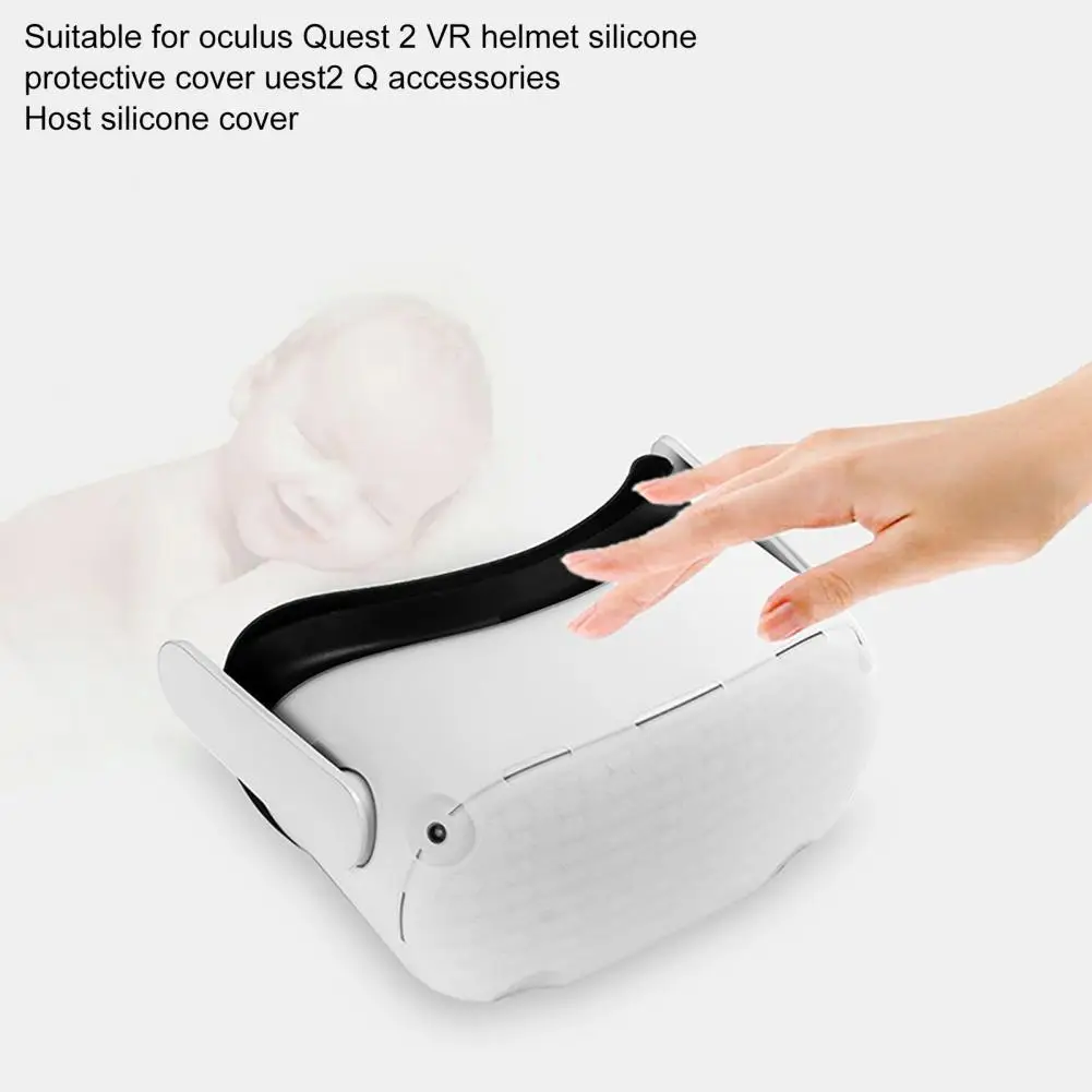 

Flexible VR Headset Cover Anti-scratch Helmet Silicone Protective Case uest2 generation Q Accessory For Oculu Quest2 Generation