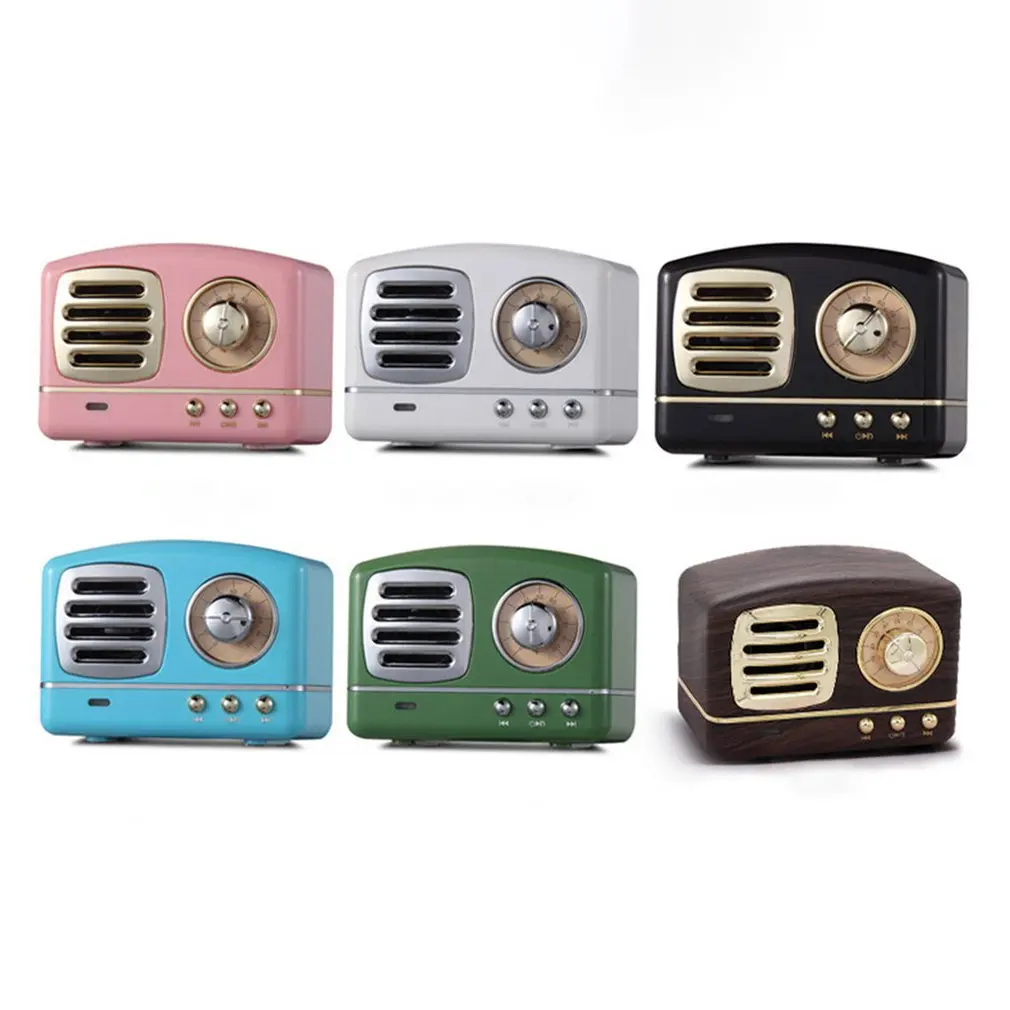 

Retro Bluetooth Wireless Speaker Portable Speaker 3D Stereo Surround Subwoofer Support TF Card for xiaomi/iPhone