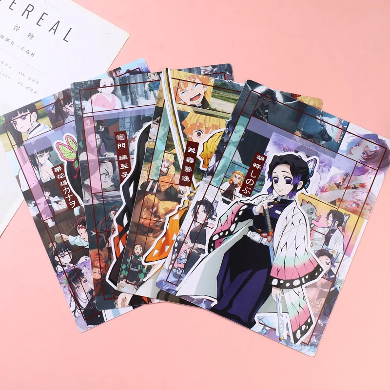 

1 Pcs Anime Demon Slayer Kimetsu No Yaiba Clipboards File Folder Board Drawing Writing Pads School Students Gifts Figure Toys