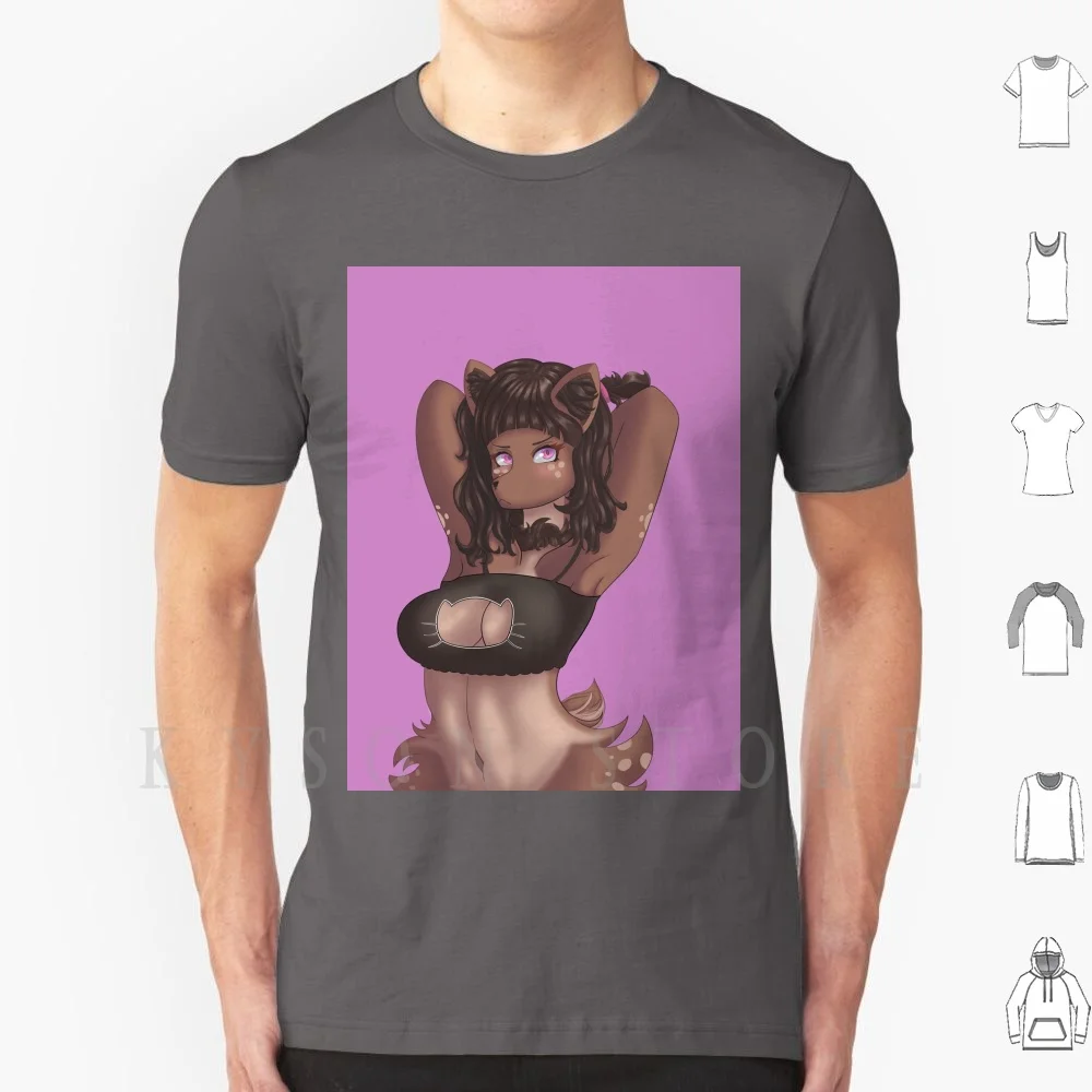 Фото Милая футболка с собакой хлопковый пушистый костюм большого размера Anthro Lewd Furry Art