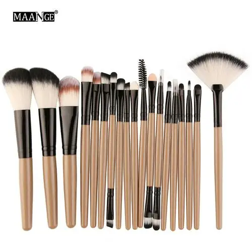 06 18pcs 6/15/18 шт набор кистей для макияжа, косметический инструмент для порошок тени для век Румяна смешивание; красота макияж кисти набор для макияжа бровей, TSLM1 - Handle Color: 06 18pcs