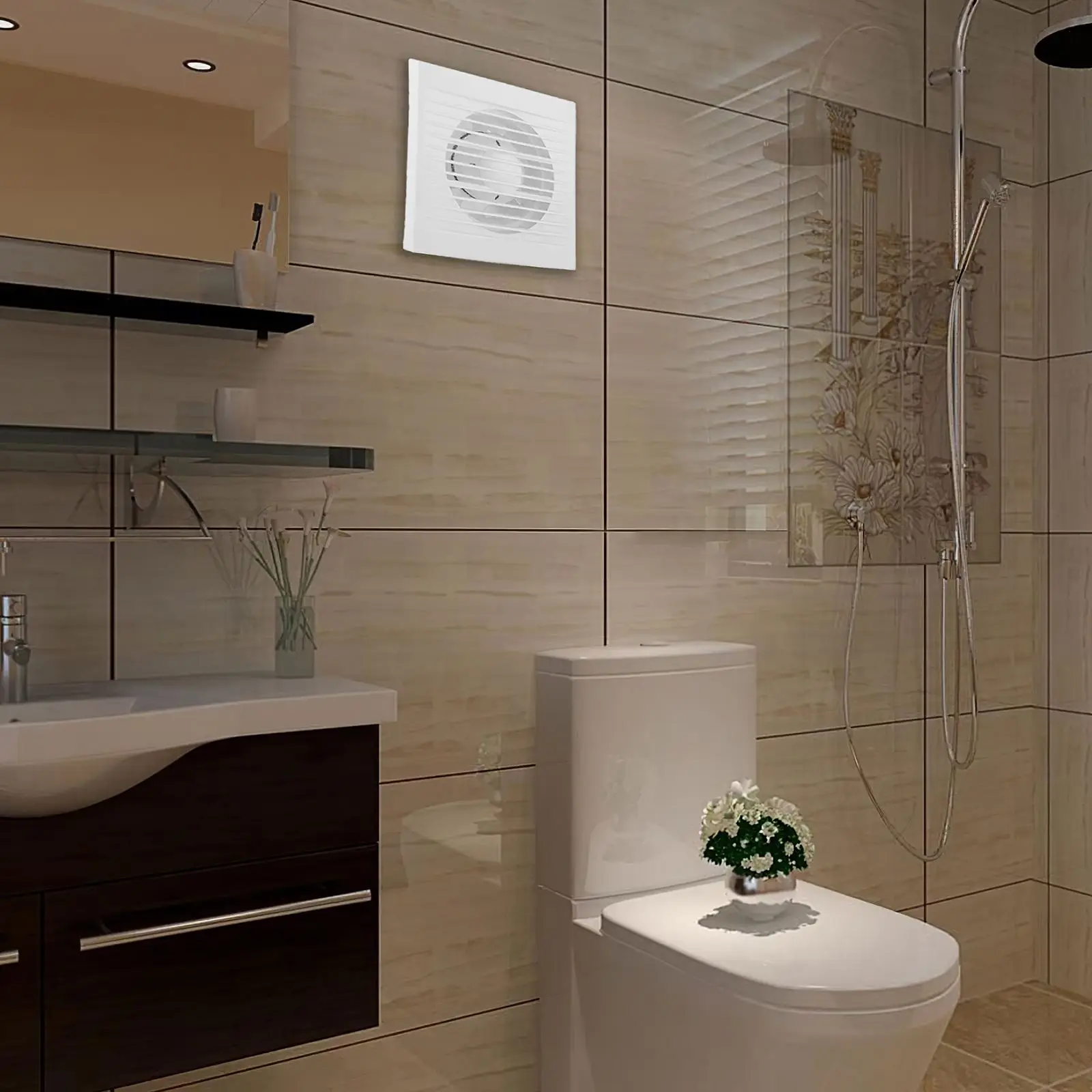 12 Вт Настенный Вытяжной вентилятор с Медь мотор Кухня вытяжной для извлечения