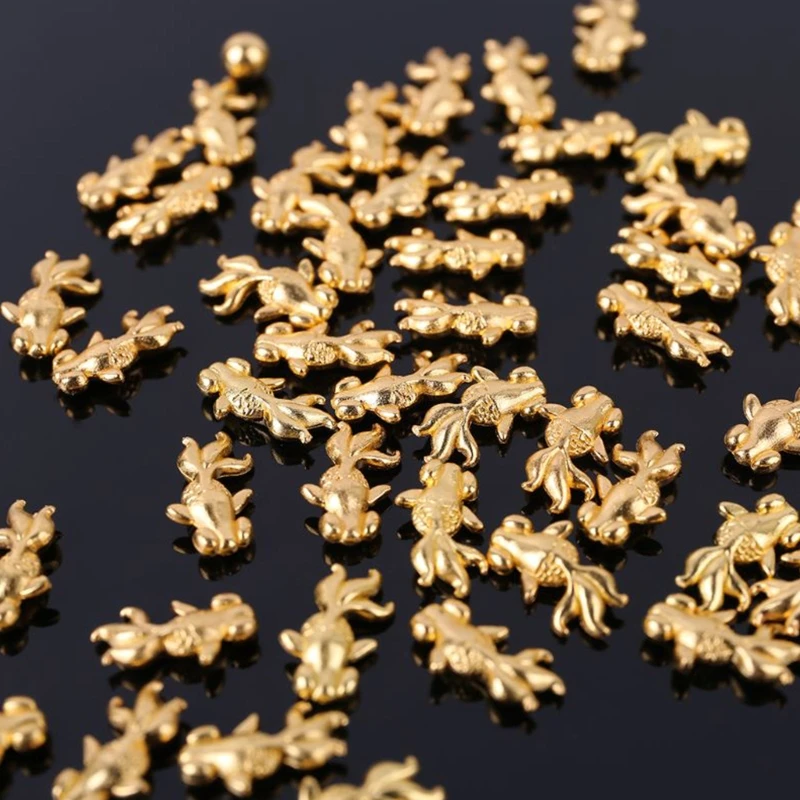 

100Pcs/Pack Cute Mini Small Metal Goldfish UV Resin Epoxy Mold Making Jewelry Filling Material DIY Crafts Tools