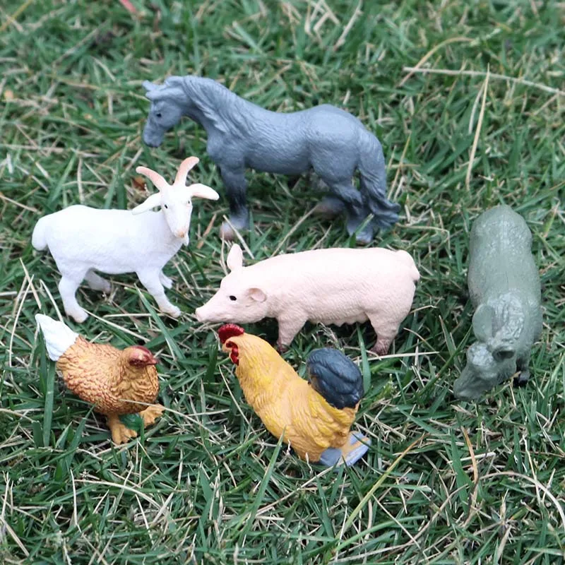 Фигурки джунглей дикая ферма животные наборы Лев тигр бегемот ророн слон wartog