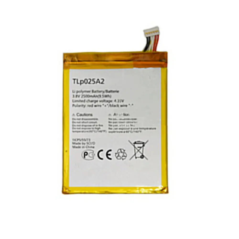 Сменный аккумулятор высокого качества 2500 мАч TLP025A1 TLP025A2 для смартфонов Alcatel One Touch
