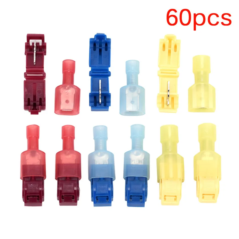 60 шт. (30 комплектов) T-Tap/мужской женский изолированный провод быстрое Сращивание |