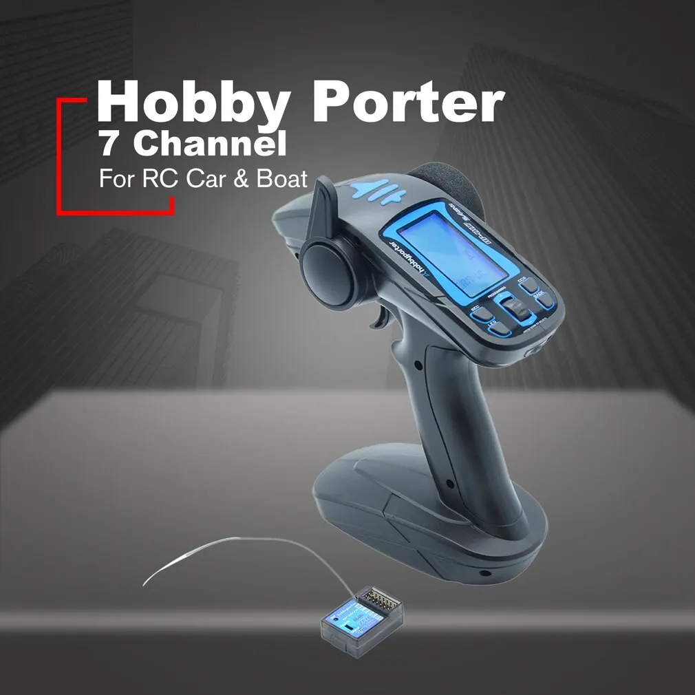 Хобби швейцар Hobbyporter HP007 7 каналов пульт управления Управление передатчик на гусеничном ходу модель штрих-кода с приемником для RC машинок с дистанционным управлением лодка