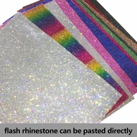 3d sticker colors full glass crystal rhinestone self adhesive mesh applique banding roll sticker sheet garment shoes diy trim