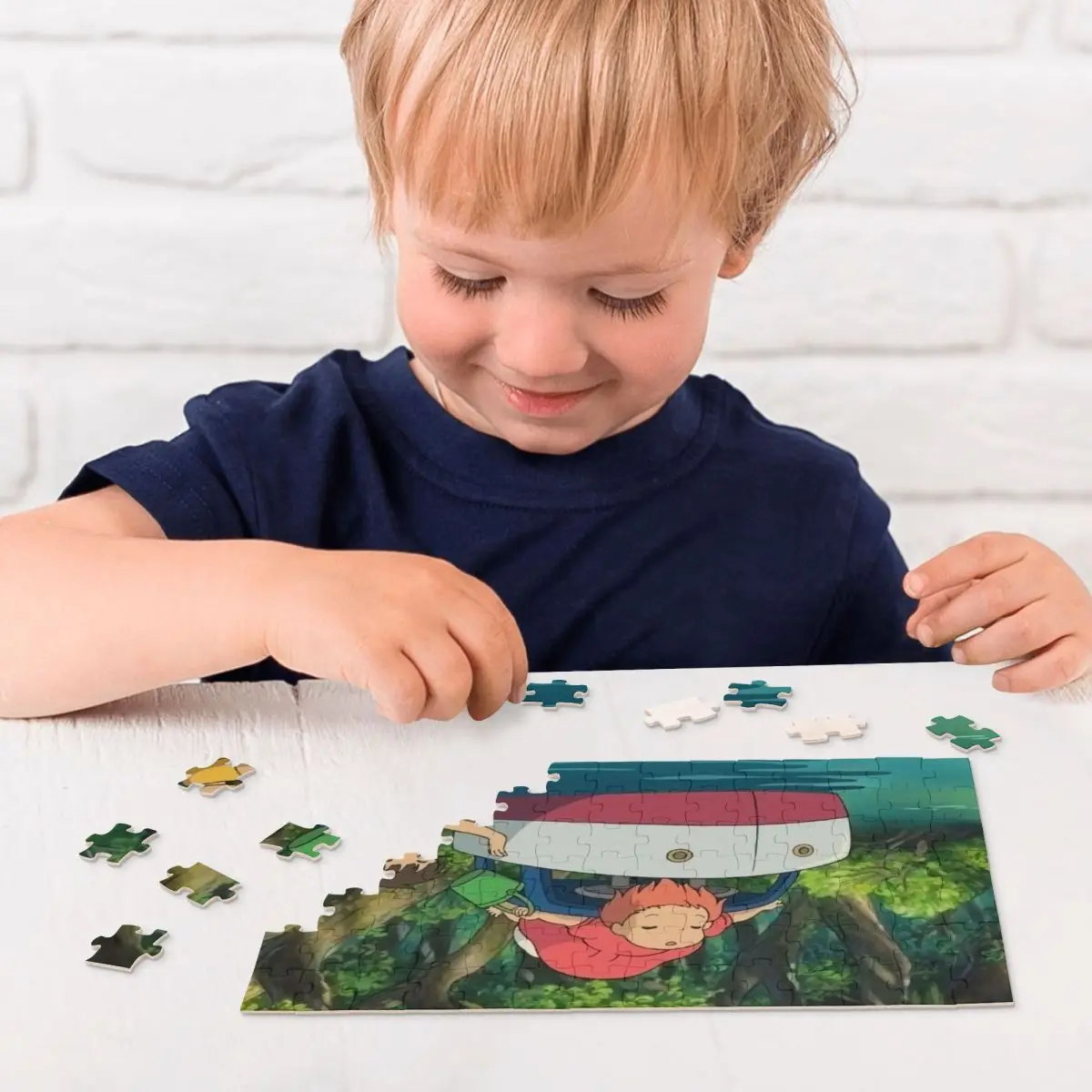 Деревянные блоки головоломки мультфильм Sosuke Ponyo милые игрушки История Aldult Unzip