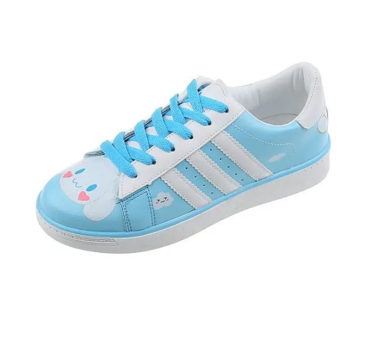 Кроссовки женские на плоской подошве белые синие розовые Вулканизированная