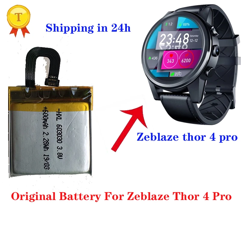 Горячая Распродажа Оригинальная батарея для Zeblaze Thor 5 4 dual pro умные часы аксессуары