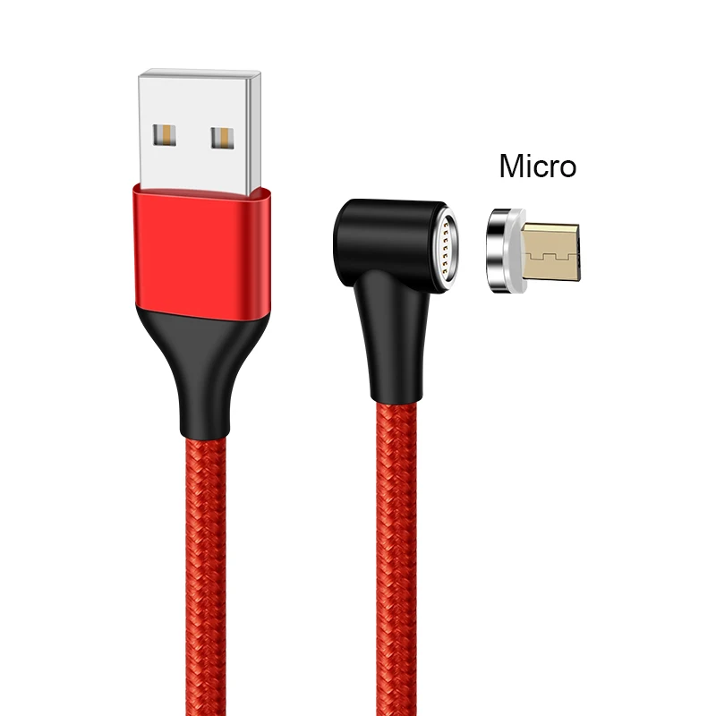 1 м 2 м Магнитный Micro USB кабель для быстрой зарядки для Xiaomi Redmi Note 5 Pro Android кабель для передачи данных для мобильного телефона для samsung S7 зарядное устройство - Цвет: Red Micro Cable