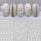 3D наклейки для ногтей с цветами вишни, 1 шт., наклейки, смешанные цветы сакуры, листья, буквы, слайдеры сделай сам, весенний маникюр, украшения LYF724-727