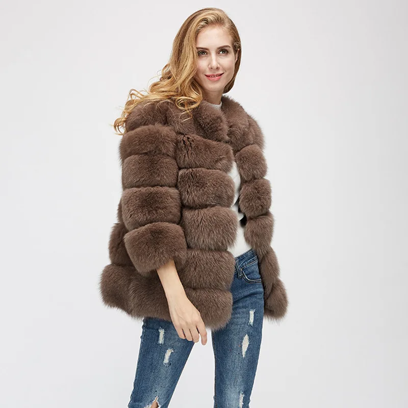 2021 winter women's jackets High Quality Artificial Fox fur coat women faux fur  office lady new slim mink rabbit fur coats  4XL