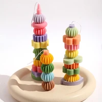 stack silicone mold diy candle making kit handmade candles mould for decoration