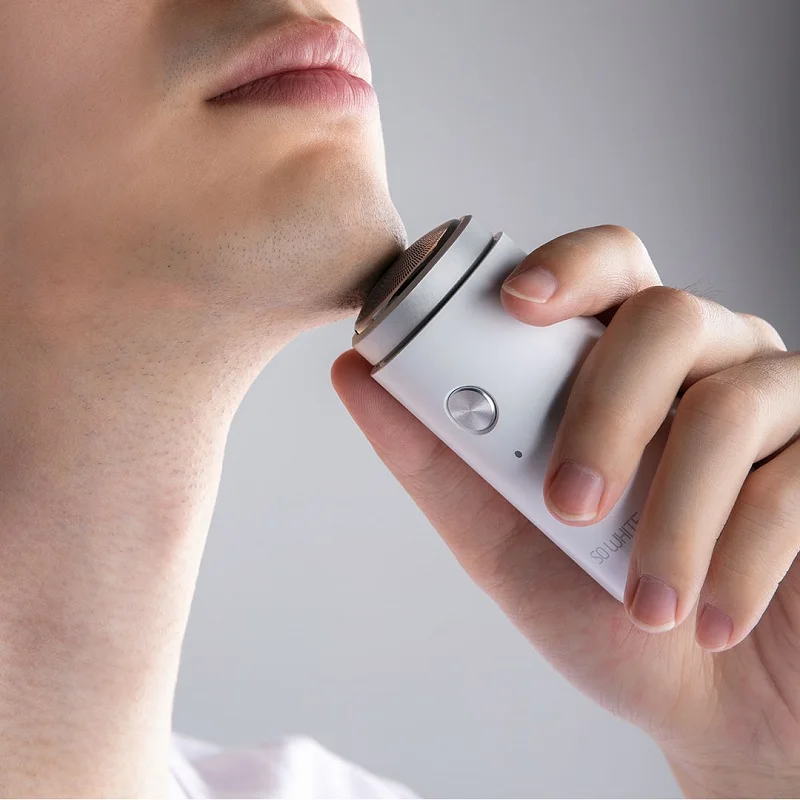 

Original Pinjing Electric Shaver Men Razor SO WHITE USB Rechargeable Portable Mini Beard Trimmer Washable Shaving Machine