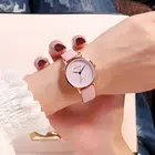 Часы для пар, женские наручные часы из розового золота для влюбленных, женские часы с маленьким кожаным ремешком и браслетом, часы для девушек, подарок, женские часы, Лидер продаж