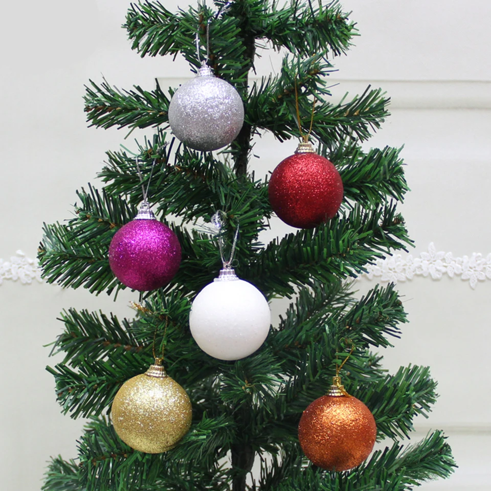 Tronzo Christmas Tree Decorations Balls 3 cm Plastic 24 Pcs/set Small Colored Pendants 2019 Navidad New Year Ornaments | Дом и сад
