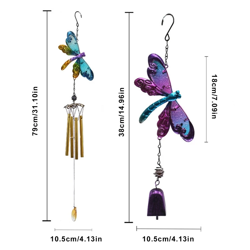 

Dragonfly Fantastic Wind Chime Metal Musical Wind Bells Crafts Hanging Decoration for Home Room Garden Window Patio Lawn