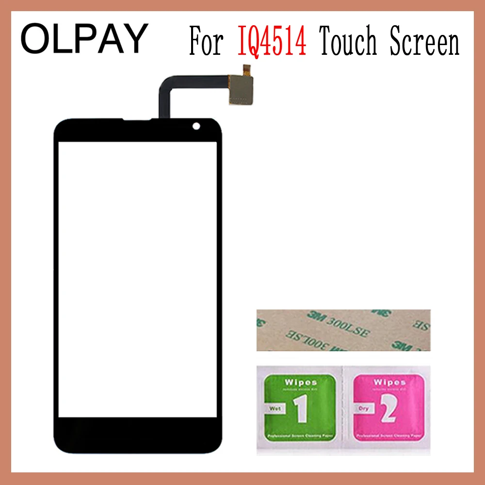 OLPAY 5,0 ''сенсорная стеклянная панель для Fly IQ4514 IQ 4514 сенсорный экран дигитайзер стекло сенсор инструменты Бесплатный клей+ прозрачные салфетки