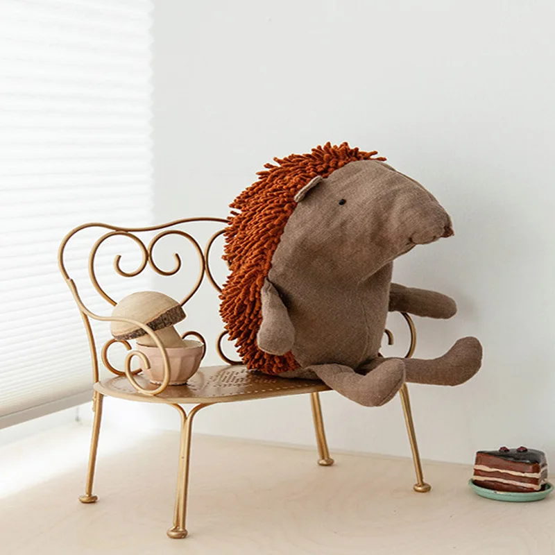 

Animal Linen Hedgehog Doll Pillow Stuffed Plush Toys Wedding Party Home Decor Baby Kids Birthday Gifts Nordic Dolls Pillows